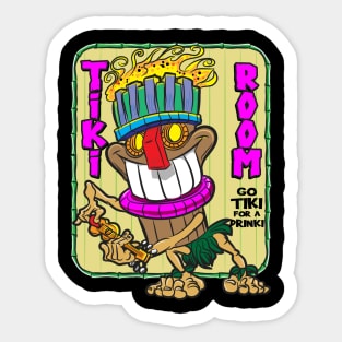 Happy Tiki with Ukulele at the Tiki Room Sticker